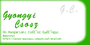 gyongyi csosz business card